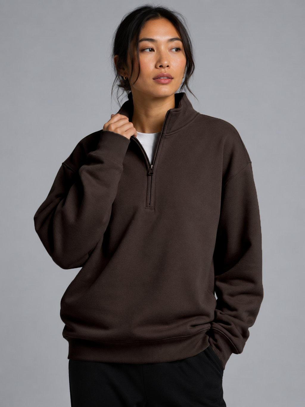 SAHARAN COCOA QUARTER ZIP 004