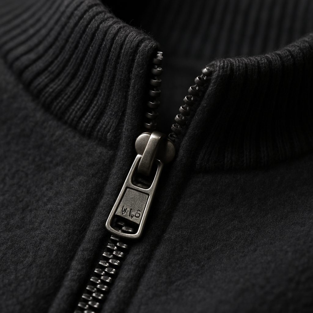 The Quarter-Zip - Raw Black