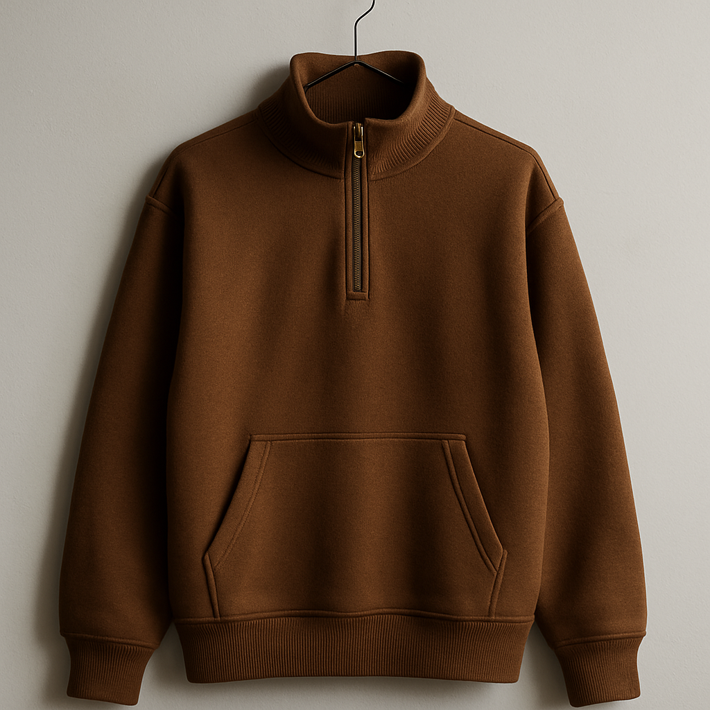 The Quarter-Zip - Raw Brown